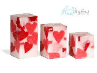 شمع تزئینی مدل پست مدرن قلب