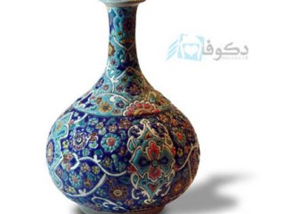 گلدان سفالی طرح توپی