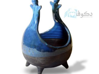 شمعدان نیم تنه سفالی