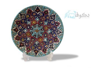 بشقاب سفالی طرح لعاب برجسته