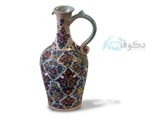 پارچ سفالی لعاب برجسته