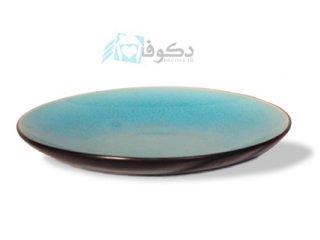 بشقاب سفالی فیروزه ای