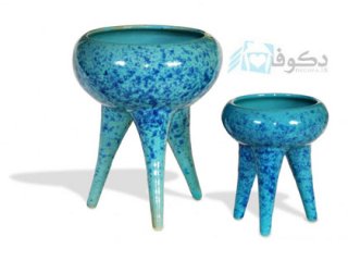جا شکلاتی سفال سه پایه بلند