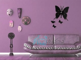 ساعت دیواری پروانه نگین دار