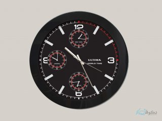ساعت دیواری ultima سه موتوره مشکی