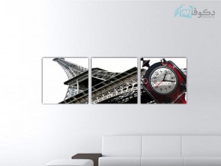 ساعت دیواری تابلوای 3تکه مدل PS88