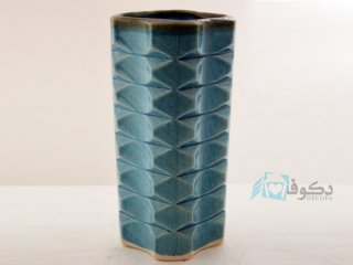 گلدان سفالی فیروزه ای