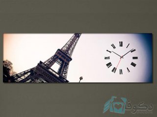ساعت دیواری تابلوای طرح ایفل