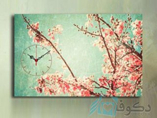 ساعت دیواری تابلوای طرح بهار
