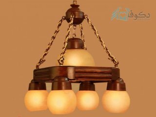 لوستر 4 شاخه حباب دار