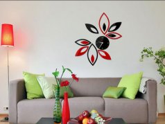 ساعت دیواری فانتزی طرح گلبرگ