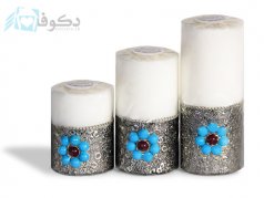 ست شمع مدل مرصع استوانه