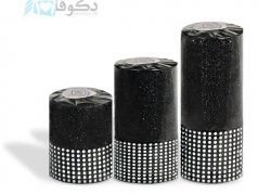 شمع تزئینی اکلیل نگین مشکی