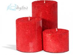 فروش شمع قرمز فانتزی استوانه