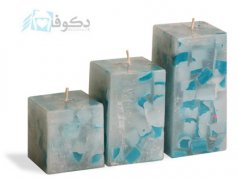شمع آبی مدل چهل تیکه