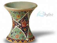 گلدان سفالی مدل کمر باریک