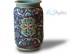 گلدان طرح مینا کاری
