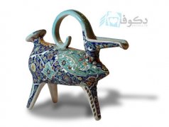 پی سوز سفالی طرح بز