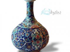 گلدان سفالی طرح توپی