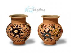 گلدان لعاب برجسته سفالی