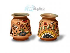 گلدان لعاب برجسته سفالی