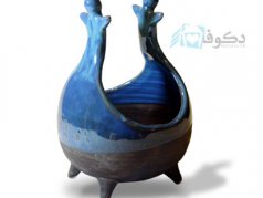 شمعدان نیم تنه سفالی