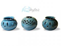 گلدان سفالی مشبک