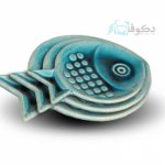 بشقاب سفالی طرح ماهی