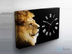 ساعت دیواری تابلوای طرح شیر