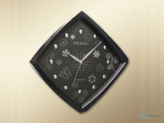 ساعت دیواری regal مدل پروانه مشکی