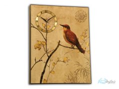 ساعت دیواری تابلوای طرح پرنده