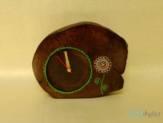 ساعت رومیزی چوبی قاصدک
