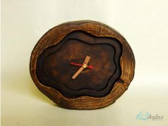 ساعت رومیزی چوبی برکه