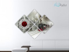 ساعت دیواری تابلوای 4 تکه طرح زمستان