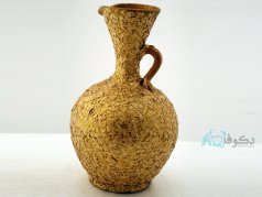 پارچ سفالی پولک دار طلایی