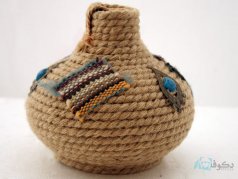 خرید گلدان سفالی کنفی