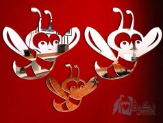 آینه فانتزی زنبور