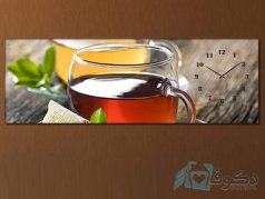 ساعت دیواری تابلوای طرح چای