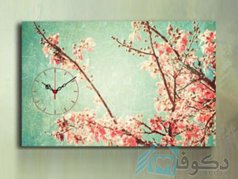ساعت دیواری تابلوای طرح بهار