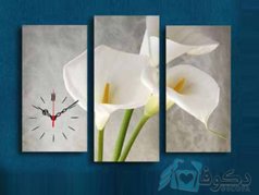 ساعت دیواری تابلوای 3تکه طرح شیپوری