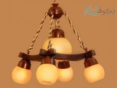 لوستر چوبی نیلوفر