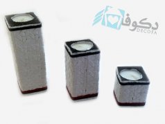 شمع فانتزی مکعبی گلدار