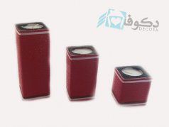 شمع فانتزی مکعبی گلدار