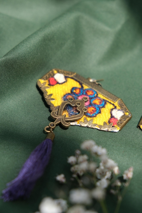 گوشواره پته‌دوزی طرح ۹