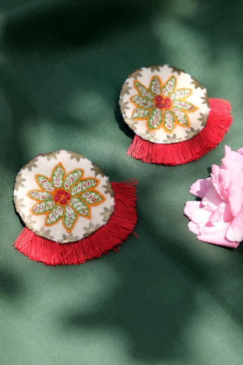 گوشواره پته‌دوزی طرح ۱۸