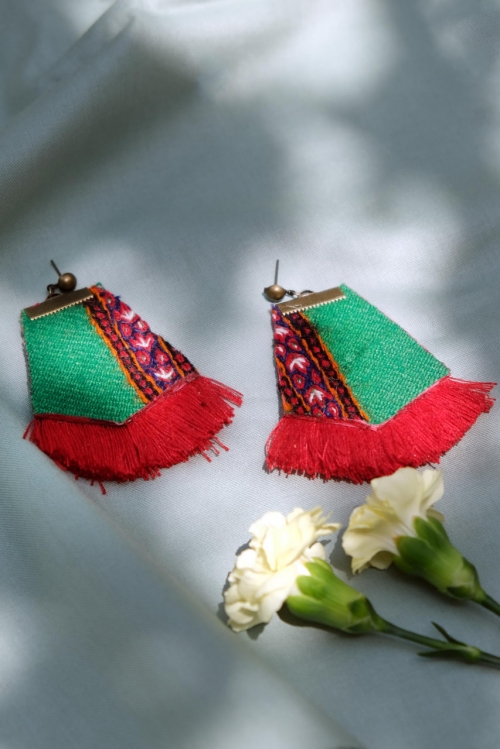 گوشواره پته‌دوزی طرح ۱۹