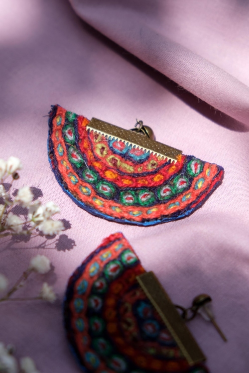 گوشواره پته‌دوزی طرح ۲۳