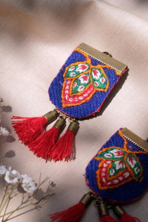 گوشواره پته‌دوزی طرح ۲۵