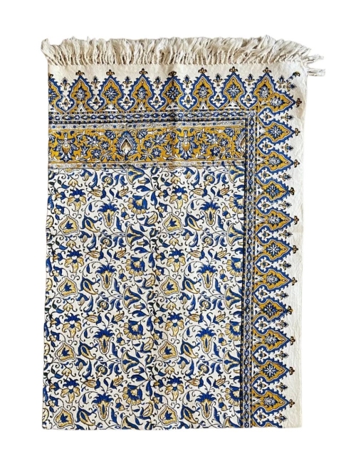 رومیزی قلمکار ۱ در ۱.۵ متر طرح بته و گل اناری