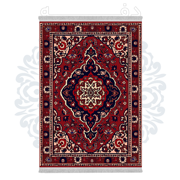 فرشینه از جنس پارچه هازان مخمل ترک طرح سنتی و مدرن برند دفه کد DHU219